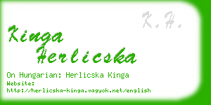 kinga herlicska business card